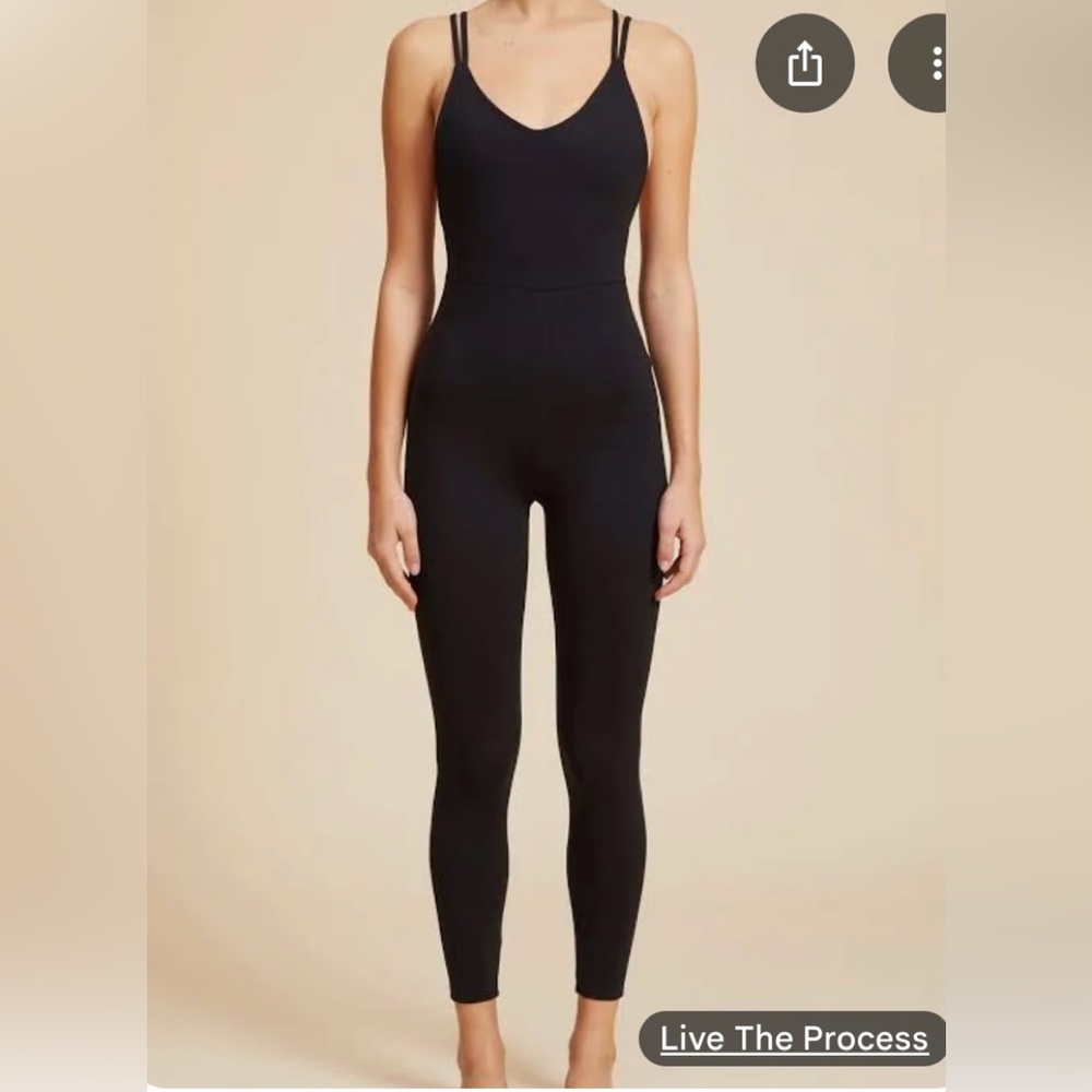 Live The Process Black Strappy One-Piece Jumpsuit